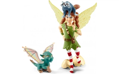 Набір фея Марвін з дракончиком Нугуром і єнотом Піу Schleich 70581