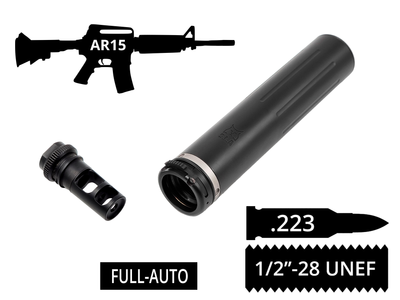 2в1 фулл-авто пбс + дтк S.L.A. Military MB с быстросъемом .223 1/2"x28 UNEF AR-15