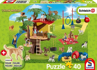 Пазл Schmidt ферма + ретрівер Schleich 56403
