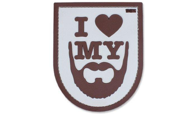 Нашивка 101 Inc. - 3D Patch - I Love My Beard - Desert