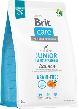 Корм для молодих собак великих порід Brit Care Dog Grain-free Junior Large Breed беззерновий з лососем 3 кг (8595602558872)
