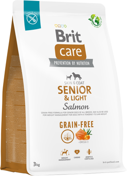 Корм для стареющих собак Brit Care Dog Grain-free Senior & Light беззерновой с лососем 3 кг (8595602558933)