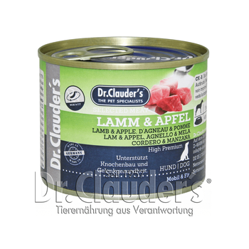 Консервы для собак Dr. Clauder's Selected Meat Lamb & Apple с ягненком и яблоком 200г
