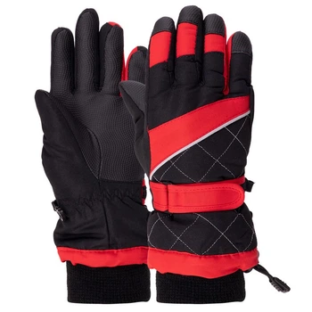 Рукавички гірськолижні дитячі Zelart Action 7133 розмір ML (5-8 років) Black-Red