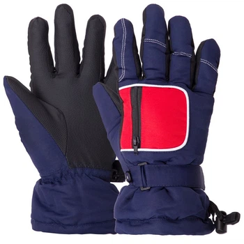 Рукавички гірськолижні дитячі Zelart Action 7706-1 розмір L-XL (9-12 років) Deep Blue-Red
