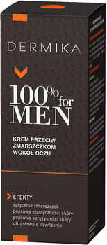Krem przeciw zmarszczkom wokół oczu Dermika 100% for Men 15 ml (5902046503000)