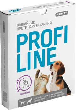Ошейник от блох и клещей ProVET Profiline инсектоакарицид для кошек и собак 35 см Фиолетовый (4823082430949)