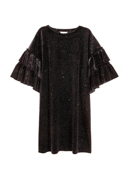Платье H&M S Черный 0555189_ч.блеск.велюр_18
