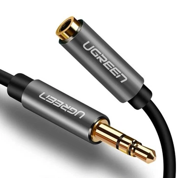 Кабель аудио Ugreen 3.5 mm удлинитель 2М Black Gray (AV118)