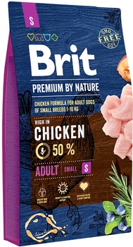 Сухой корм для взрослых собак мелких пород Brit Premium Adult S со вкусом курицы 8 кг (8595602526307)