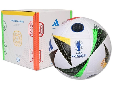 М'яч футбольний Adidas EURO24 Fussballliebe League BOX IN9369 №4 Білий