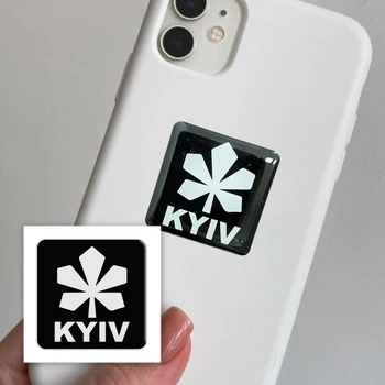 Объёмная 3D наклейка "KYIV" black стикер для декора телефона, ноутбука, блокнота SX-123
