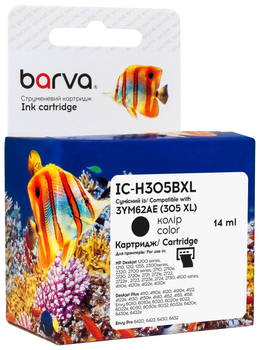 Картридж Barva совместимый с HP 305XL (3YM62AE) 14 мл, Black (IC-H305BXL)