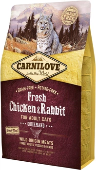 Karma sucha dla kotów Carnilove Cat Fresh Gourmand z kurczakiem i królikiem 2 kg (8595602527397)