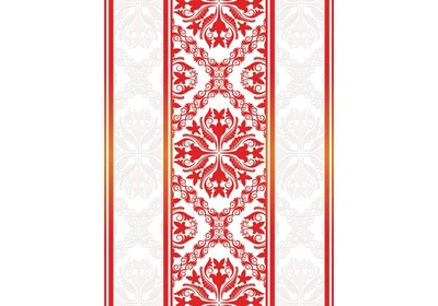 Флизелиновые фотообои в спальню 184x254 см Красная вышиванка (2289V4A)+клей