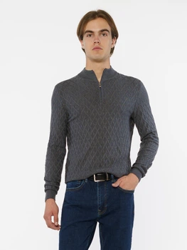 Джемпер чоловічий сірий Arber Zipper-Neck N-AVT-102 S зріст 4 сірий (M10.40.12.331)