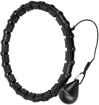 Hula Hoop z wypustkami i obciążnikiem HMS HHW02 Czarny (5907695552638)