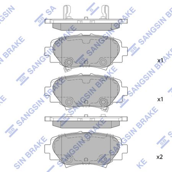 кт. Колодки гальмові дискові Sangsin SP1730