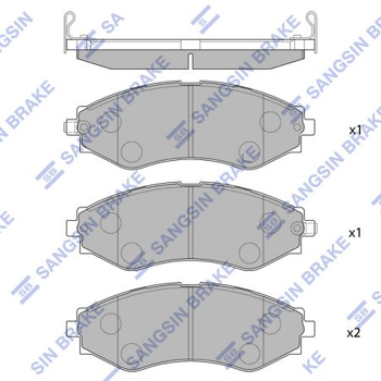 кт. Тормозные колодки дисковые Sangsin SP1103