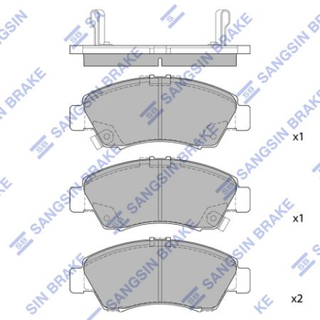 кт. Тормозные колодки дисковые Sangsin SP2032