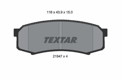 Колодки гальмові дискові Textar 2194701