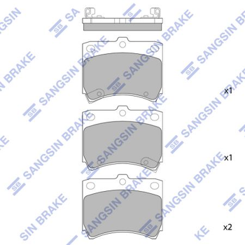 кт. Колодки гальмові дискові Sangsin SP1049