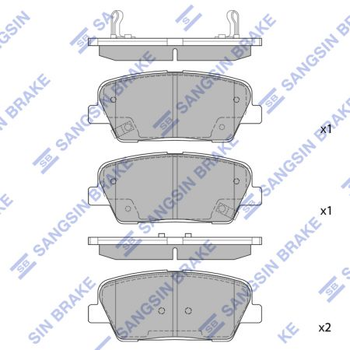 кт. Колодки гальмові дискові Sangsin SP1247