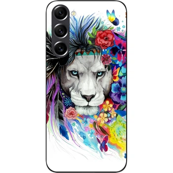 Силиконовый чехол SMTT для Samsung Galaxy S21 FE с картинкой Лев