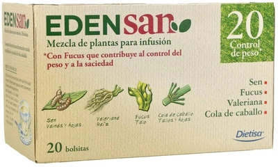 Травяной чай Dietisa Edensan 20 контроль веса 20 шт (8414200000203)