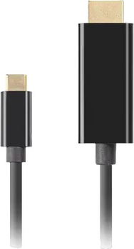 Kabel Lanberg USB-C do HDMI 4 K / 60 Hz 1.8 m Czarny (CA-CMHD-10CU-0018-BK)