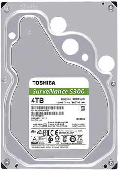 Dysk twardy Toshiba Surveillance Hard Drive S300 4TB 5400rpm 128MB HDWT140UZSVA 3.5" SATA III (4547808810685)