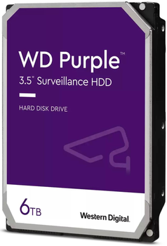 Жорсткий диск Western Digital Purple 6TB 5400rpm 256MB WD64PURZ 3.5 SATA III (0718037897417)