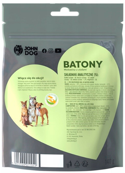 Przysmak dla psów John Dog Podaj Lape Batony z wołowiną i ziołami 140 g (5903769011049)