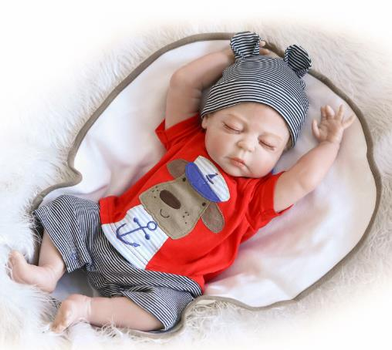 Силіконова Колекційна Лялька Реборн Reborn Хлопчик Кирюша (Вінілова Лялька) Висота 57 см