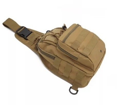 Сумка-слинг однолямочная с карманом для оружия, цвет песочный (30*26*12см)