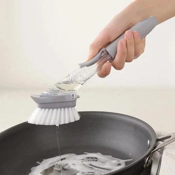 Щетка с дозатором для мытья посуды Automatic Decontamination Wok Brush многофункциональная с насадками