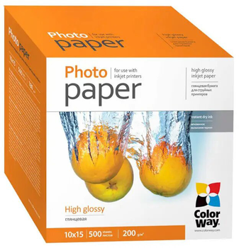 Фотопапір ColorWay глянцевий PG 200-500 200 г / м2 500 л 10x15 (PG2005004R)