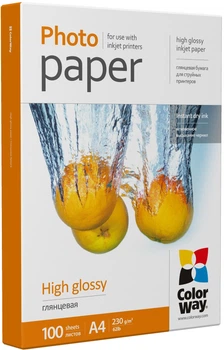 Фотобумага ColorWay глянцевая 230г/м A4 PG230-100 (PG230100A4)