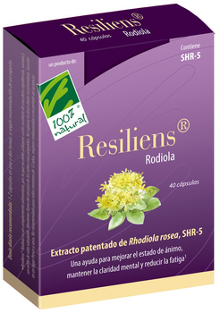 Дієтична добавка 100% Natural Resiliens Rhodiola 40 капсул (8437008750101)
