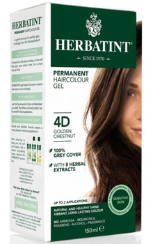 Гель-фарба для волосся з окислювачем Herbatint 4D Rallies Chestnut 150 мл (8016744805162)