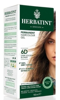 Гель-фарба для волосся з окислювачем Herbatint 6D Dark Golden Blonde 150 мл (8016744805186)