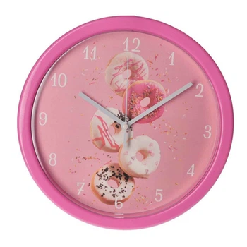 Настенные часы Optima Donut Пончики круглые розовые (О52103)