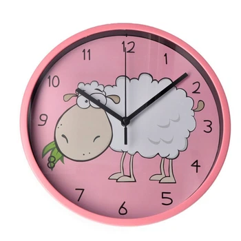 Настенные часы Optima Little Lamb Ягненок круглые розовые (О52104)