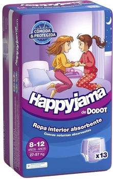 Підгузки Dodot Happyjama Girl's Nightwear Розмір 8 13 шт (8006540260371)