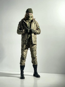 Зимний костюм 'Terra Hot' зеленый пиксель женский + бафф хаки и перчатки 3XL