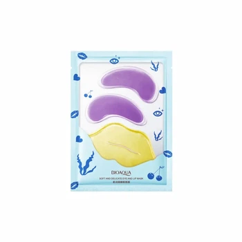Гидрогелевые патчи под глаза и губы Bioaqua Soft And Delicate Eye And Lip Mask, 11 г