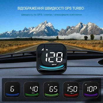 Проектор панелі приладів SV WYOBD G4 на лобове скло OBD2 HUD (sv2980)