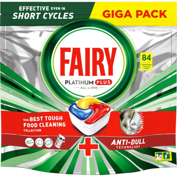 Таблетки для посудомийних машин Fairy Platinum Plus All In One Lemon 84 шт. (8001841893693) (162007)