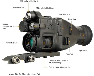 Прицел (монокуляр) прибор ночного видения Henbaker CY789 Night Vision до 400м с креплением