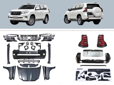 Обвес комплект рестайлинга Toyota Land Cruiser Prado 150 в 2018+ для Toyota Land Cruiser Prado 150 рестайлинг 2013-2017 (8103)